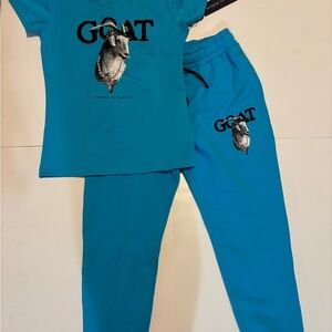 Streetz Iz Watching / Women-Size Medium - Teal, Shirt And Sweatpants